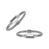 AB-1288-CZW Sterling Silver Bracelet With White Cubic Zirconia Jewelry Bali Designs Inc 7"